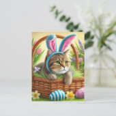 Schattigee paaskat vakantie Briefkaart (Staand voorkant)