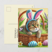 Schattigee paaskat vakantie Briefkaart (Voorkant / Achterkant)