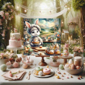 Schattigee Paaskeuken Chef Bunny Feestdagenkaart