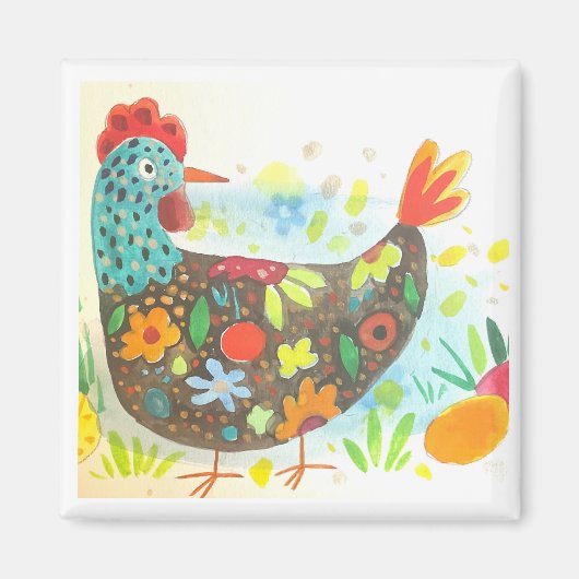 Schattigee paaskip en eitje magneet (Voorkant)