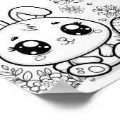 Schattigee paaskleurplaten voor kinderen poster (Hoek)