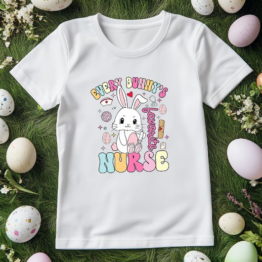 Schattigee paaskoester Bunny Shirt; Fun Spring Med T-shirt