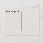 Schattigee paaskonijn waterverf bericht toevoegen feestdagenkaart (Achterkant)