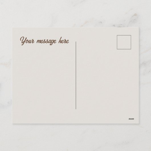 Schattigee paaskonijn waterverf bericht toevoegen feestdagenkaart (Achterkant)