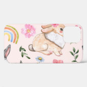Schattigee paaskonijnen bloemenpatroon Case-Mate iPhone case (Achterkant (horizontaal))
