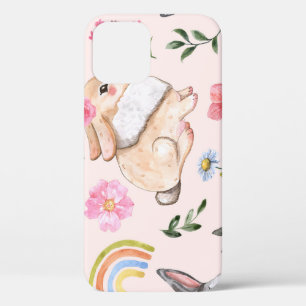 Schattigee paaskonijnen bloemenpatroon Case-Mate iPhone case