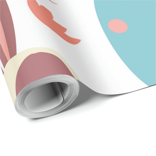 Schattigee paaskonijntje en cartoons cadeaupapier (Rol Hoek)