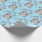 Schattigee paaskonijntjes jongens blauw cadeaupapier (Hoek)