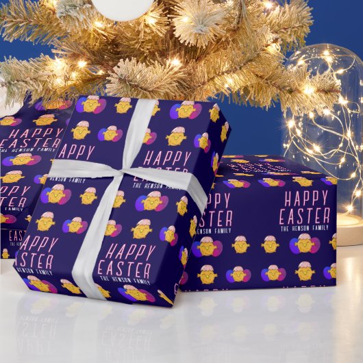 Schattigee paaskuiken en eieren Happy Easter Holid Cadeaupapier (Feestdagen)