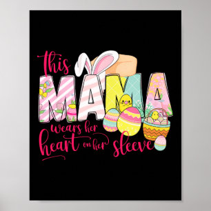 Schattigee Paasmama Bunny Bloemen Moederdag Lente Poster