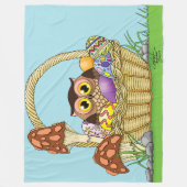 Schattigee paasmand Uil Fleece Deken (Voorkant)
