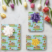 Schattigee paasmand Uil Inpakpapier Vel