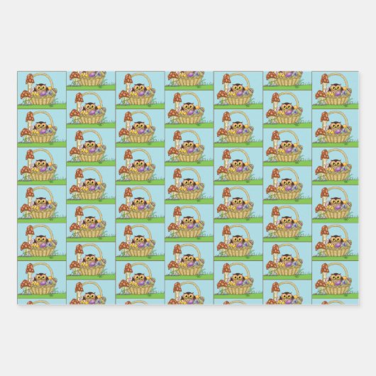 Schattigee paasmand Uil Inpakpapier Vel (Voorkant 2)
