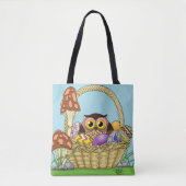 Schattigee paasmand Uil Tote Bag (Voorkant)
