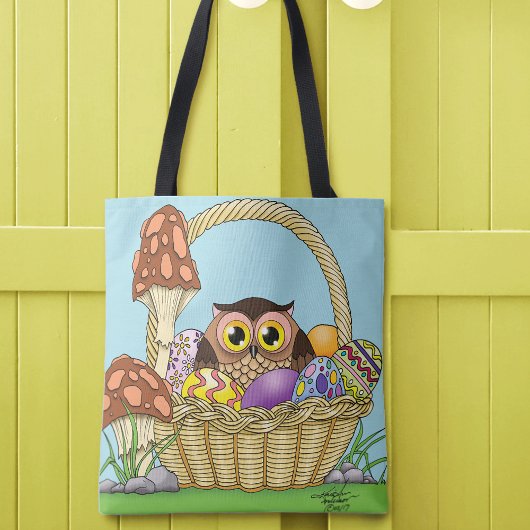 Schattigee paasmand Uil Tote Bag