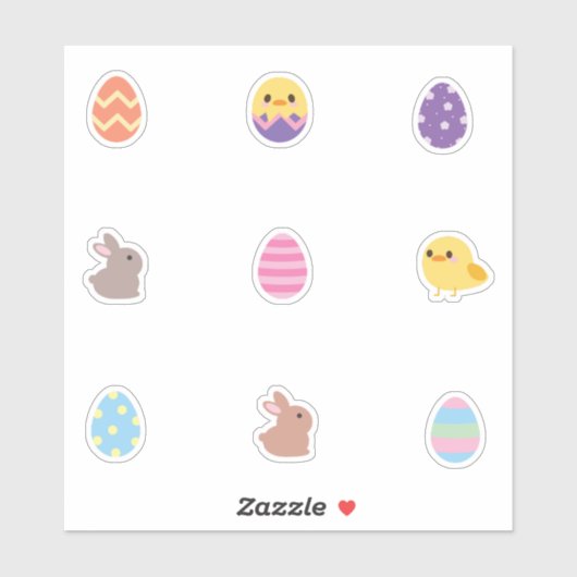 Schattigee Paasthema Stickers (Vel)