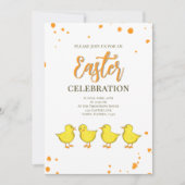 Schattigee Paasviering Chicks Custom Feestdagenkaart (Voorkant)