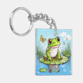 Schattigee pad op Lily Pad Sleutelhanger (Voorkant Links)