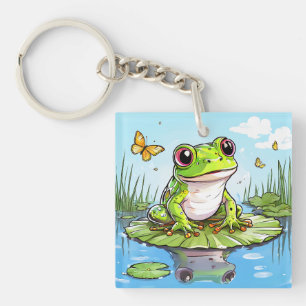 Schattigee pad op Lily Pad Sleutelhanger