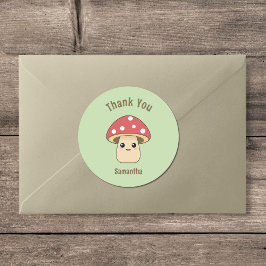 Schattigee paddenstoel Dank u Sticker
