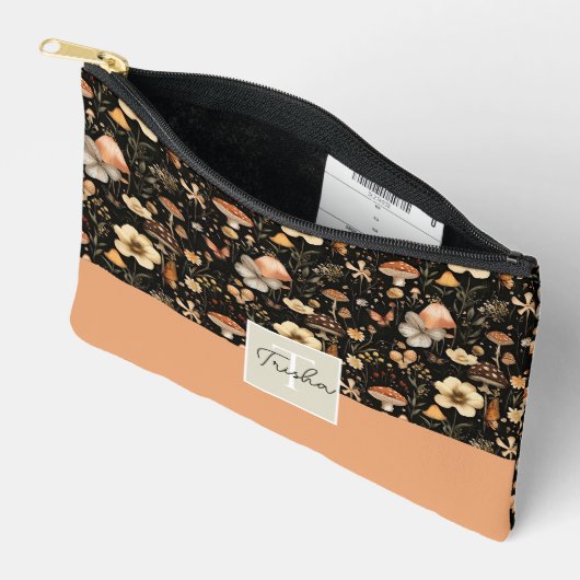 Schattigee paddenstoel en bloemen Herfst Patroon Etui (Open)