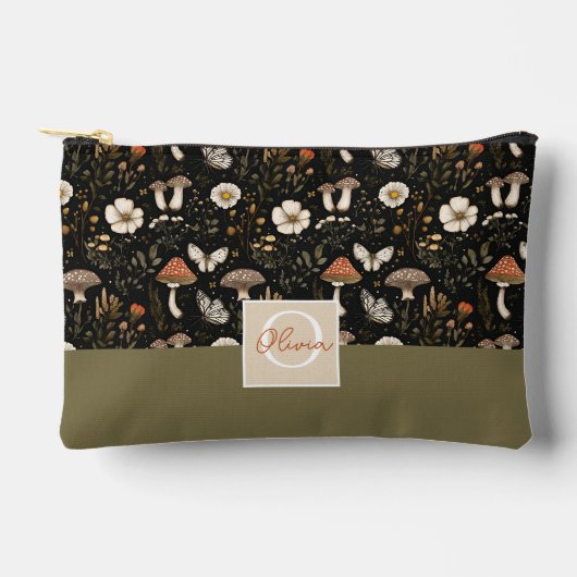 Schattigee paddenstoel en bloemen Herfst Patroon Etui (Voorkant)
