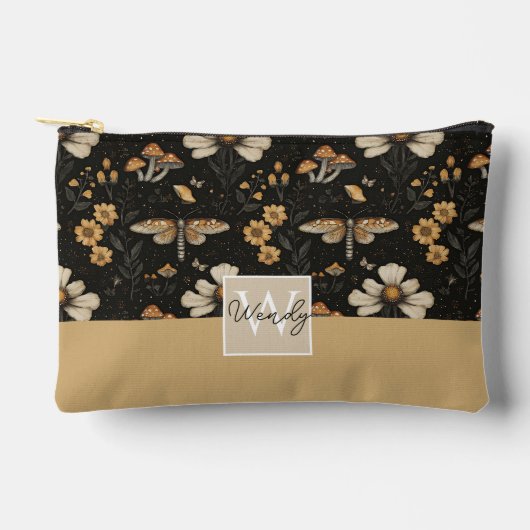 Schattigee paddenstoel en bloemen Herfst Patroon Etui (Voorkant)