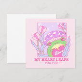 Schattigee paddenstoel en kikker - My Heart Leaps (Voorkant / Achterkant)
