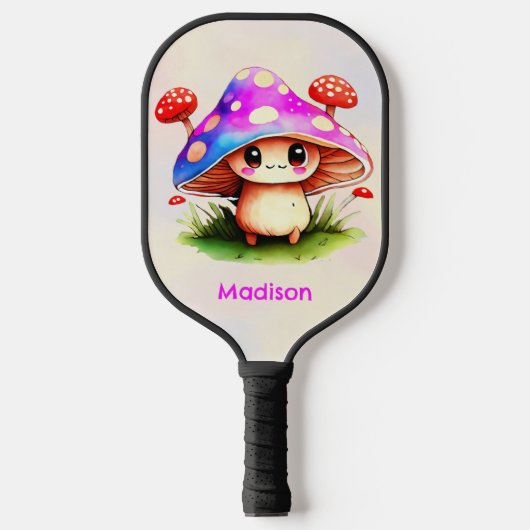 Schattigee paddenstoel illustratie pickleball paddle (Voorkant)