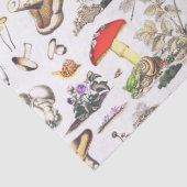 Schattigee paddenstoel kikker slak woud patroon tissuepapier (Detail)