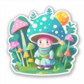 Schattigee paddenstoel sticker pack (Voorkant)