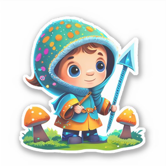 Schattigee paddenstoel sticker pack (Voorkant)