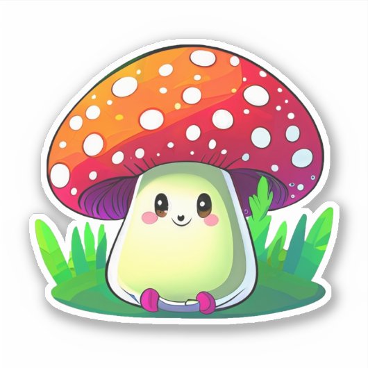 Schattigee paddenstoel sticker pack (Voorkant)