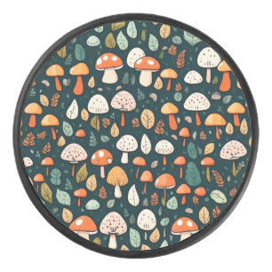 Schattigee paddenstoelen bladeren cottage core des hockey puck