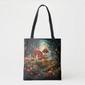 Schattigee paddenstoelen canvas tas (Voorkant)