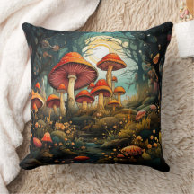 Schattigee paddenstoelen gooien kussen