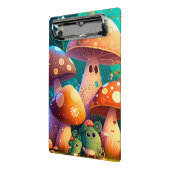 Schattigee paddenstoelen in het bos Spiral Notitie Mini Klembord (Angled2)