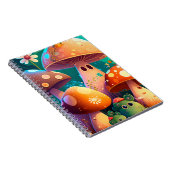 Schattigee paddenstoelen in het bos Spiral Notitie Notitieboek (Rechterzijde)