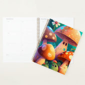 Schattigee paddenstoelen in het bos Spiral Notitie Planner (Display)