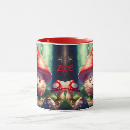 Schattigee paddenstoelen in het bos - veel succes mok (Midden)