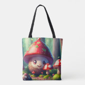 Schattigee paddenstoelen in het bos - veel succes  tote bag (Achterkant)