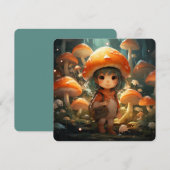 Schattigee paddenstoelen platte kaart (Voorkant / Achterkant)