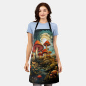 Schattigee paddenstoelen schort (Gedragen)