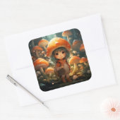 Schattigee paddenstoelen sticker (Envelop)