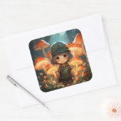 Schattigee paddenstoelen sticker (Envelop)