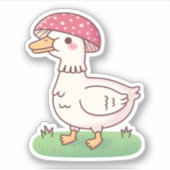 Schattigee paddenstoeleneend sticker (Voorkant)