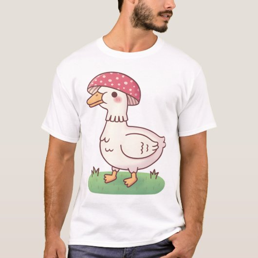 Schattigee paddenstoeleneend t-shirt (Voorkant)