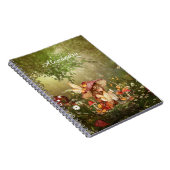 Schattigee paddenstoelenfee in het bos notitieboek (Rechterzijde)