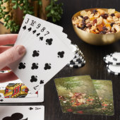 Schattigee paddenstoelenfee in het bos pokerkaarten (Insitu)