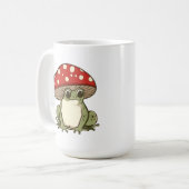 Schattigee paddenstoelenkikker koffiemok (Voorkant links)